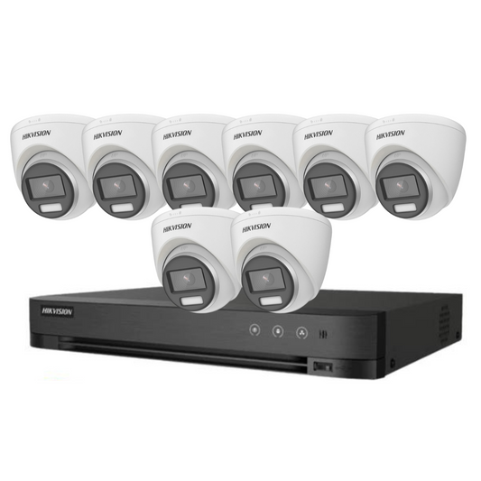 8MP 8CH Hikvision ColorVu System 8X 24HR Color POC DVR Camera Kit