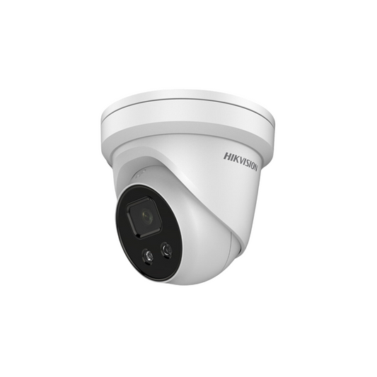 8MP Hikvision Darkfighter AcuSense Fixed Turret IP Network Camera with Built-in Mic 2.8mm White DS-2CD2386G2-IU