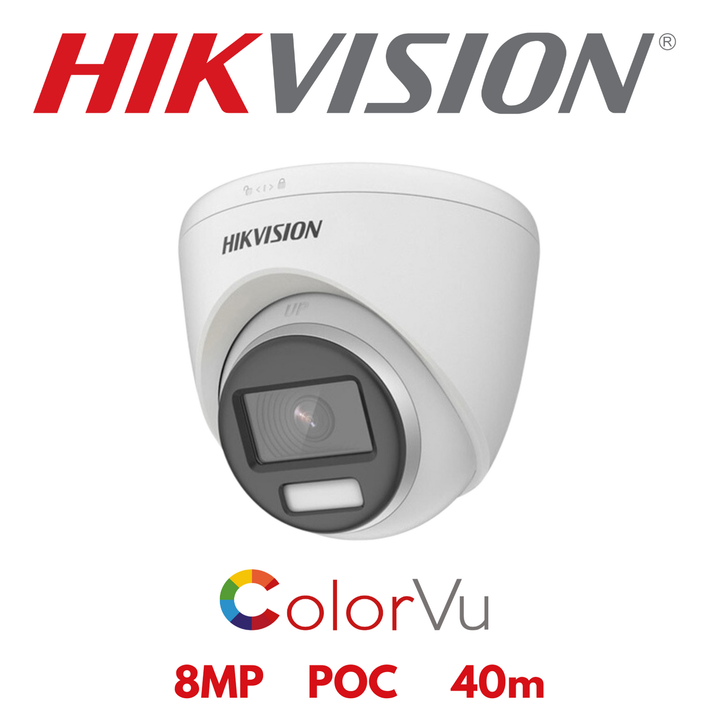 Hikvision 8MP 4K ColorVu CCTV Kit | 24/7 Full-Color Surveillance | 4x Cameras + 8-Channel DVR with PoC