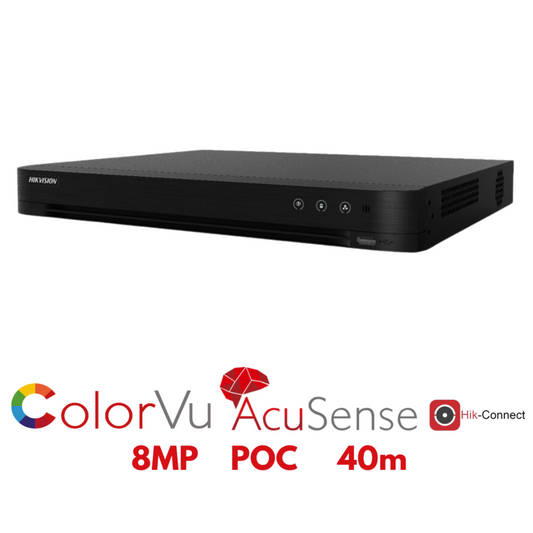 Hikvision 8MP 4-Channel 1U H.265 Turbo AcuSense PoC DVR IDS-7204HUHI-M1/PXT/4A/+4ALM – Efficient and Smart Surveillance