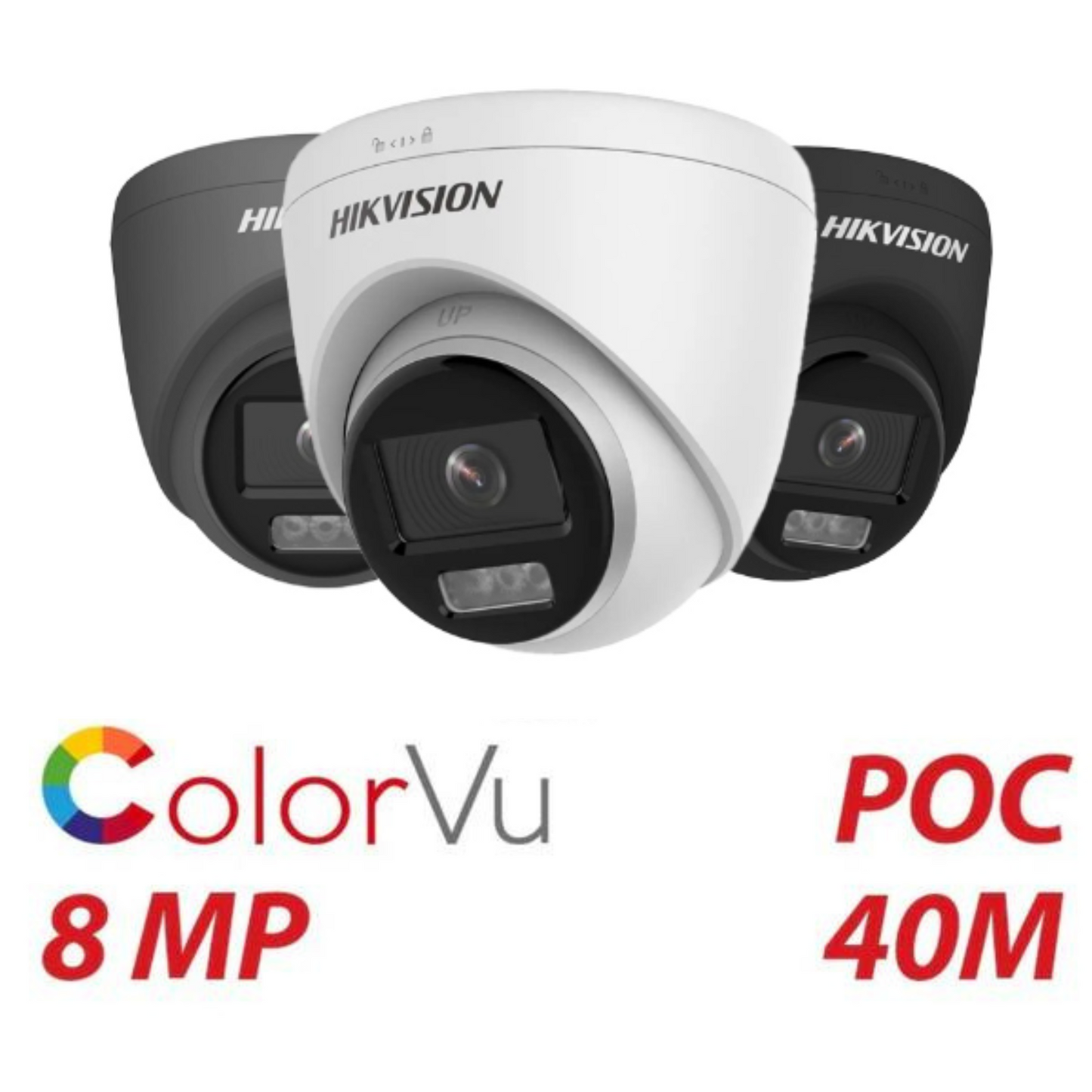 8mp 4k Hikvision ColorVu POC DS-2CE72UF3T-E 2.8mm