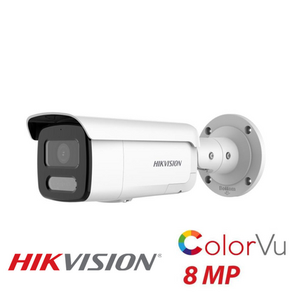 8mp Hikvision Smart Hybrid Light With Colorvu Fixed Bullet Network Camera Ds-2cd2t87g2h-Lisu-Sl(2.8mm)