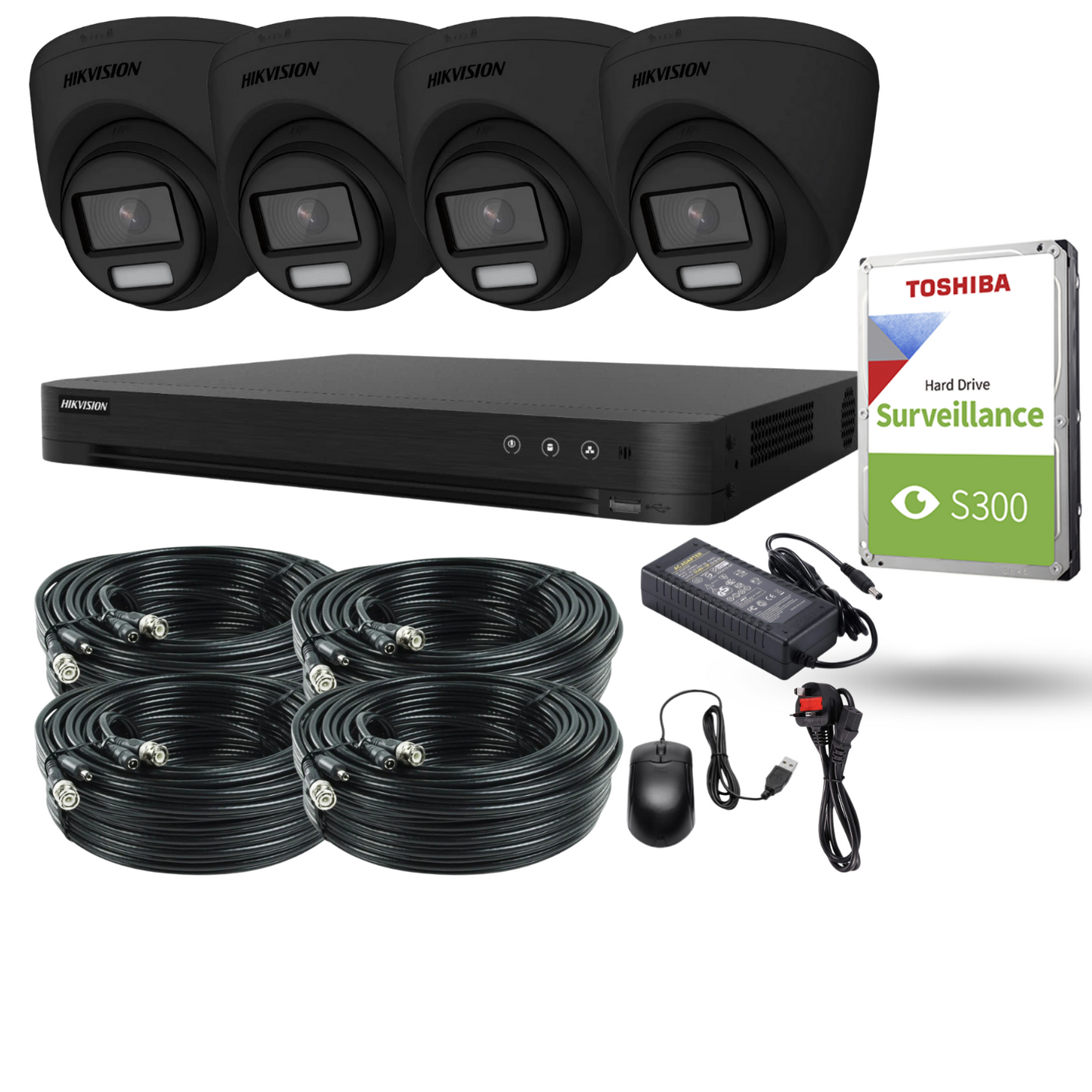 Hikvision 8MP 4K ColorVu Cctv Kit | 24/7 Full-Color Surveillance | 4x Cameras + 4-Channel DVR