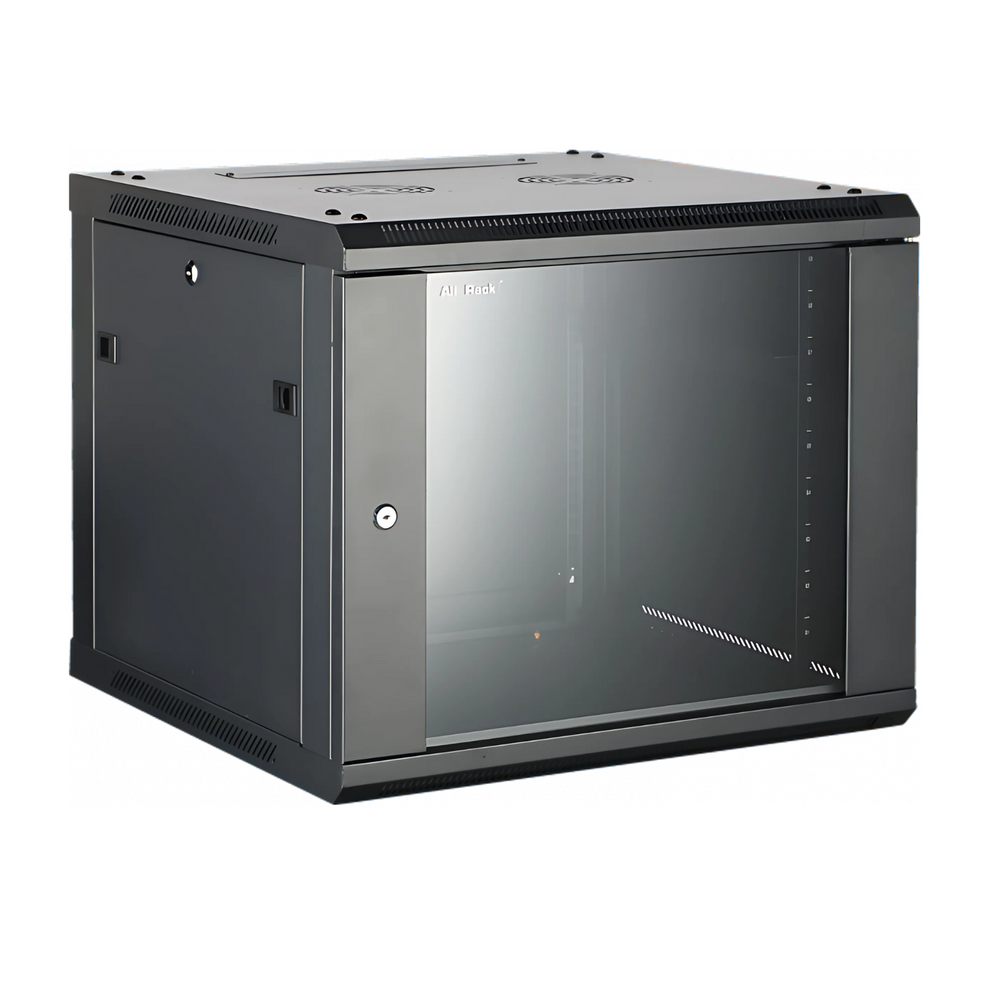 12U Wall Mounted Data Cabinet 450mm Deep – Black | Secure Network & Se ...