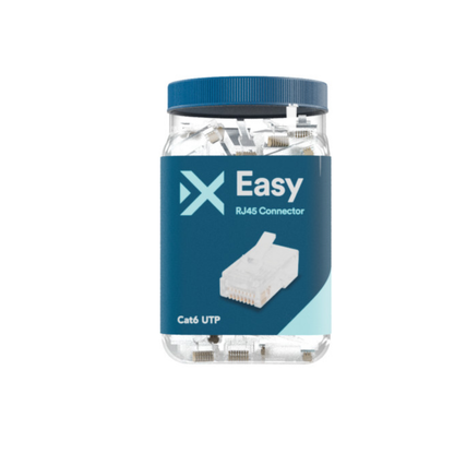 Connectix Easy Pass Through RJ45 Plugs + Easy RJ45 Crimp Tool Kit (100 Plugs)