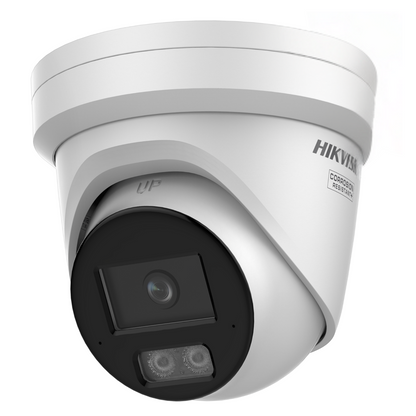 Hikvision DS-2CD2347G3-LI2UY (2.8mm) – 4MP Smart Hybrid Light ColorVu Turret IP Camera with AcuSense 3.0 (Black & White Versions Available)