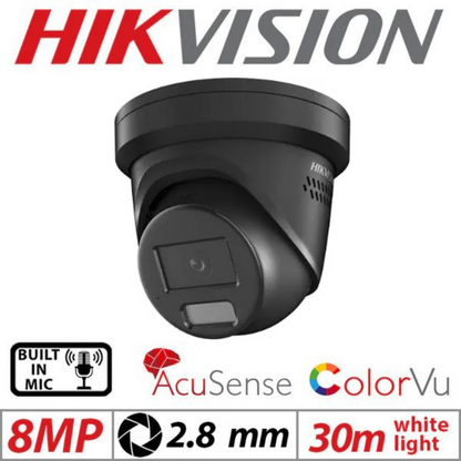 8MP Smart Hybrid Light with Colorvu Fixed Turret Network Camera DS-2CD2387G2H-LIU(2.8MM)(EF)