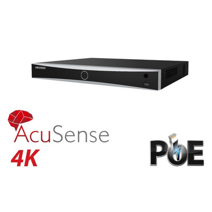 8MP Hikvision 4K 16 Channel 1U 16 PoE AcuSense NVR DS-7616NXI-I2-16P-S(E)