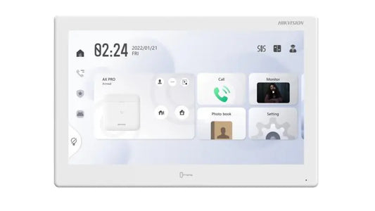 Hikvision 10-inch Touch Screen Indoor Video Intercom Station Supports Android App and Third-Party Software DS-KH9510-WTE1-B