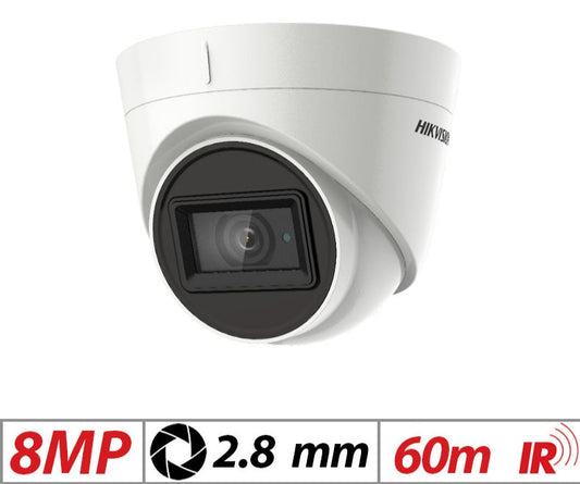 8mp Hikvision 4in1 fixed turret camera 2.8mm white ds-2ce78u1t-it3f