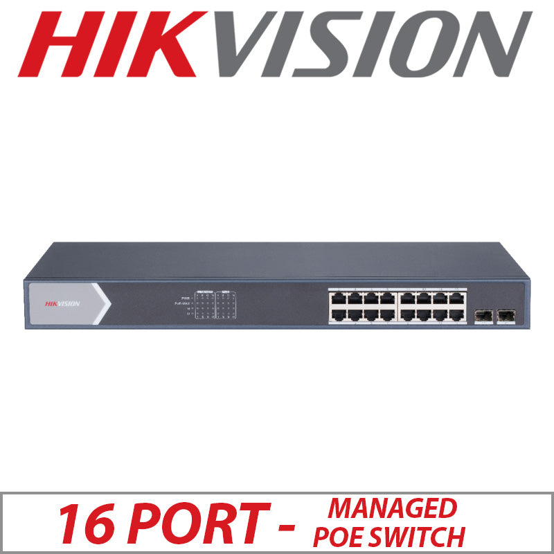 16 Port Hikvision Gigabit Smart Poe Switch Ds-3e1518p-si
