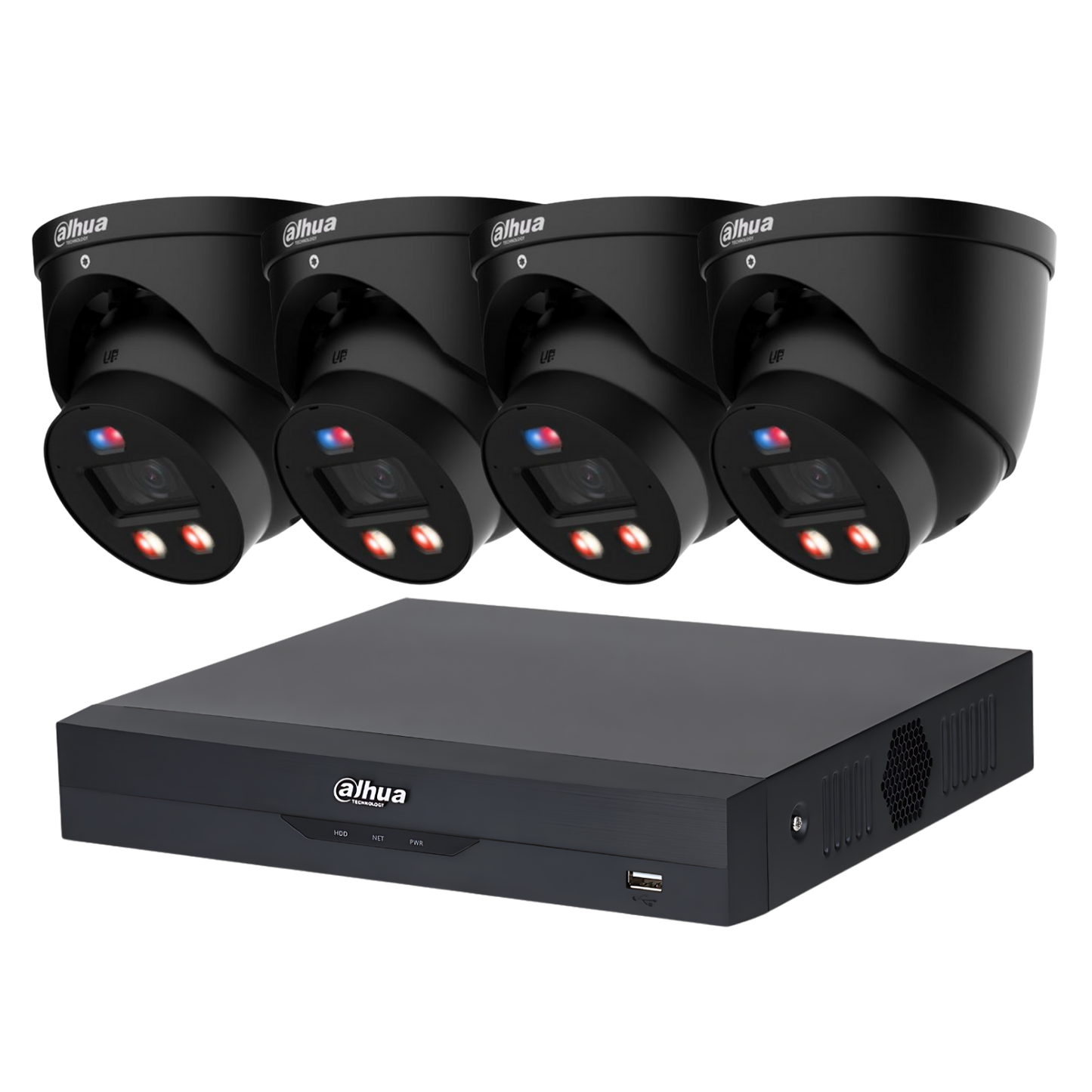 Dahua 6mp Full Colour Tioc IP Poe Cctv Kit Smart Illumination - 24/7 Full-Color Surveillance, 4x Cameras with Microphones