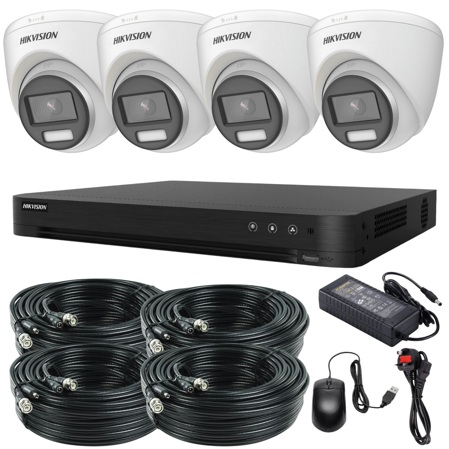 Hikvision 8MP 4K ColorVu Cctv Kit | 24/7 Full-Color Surveillance | 4x Cameras + 4-Channel DVR