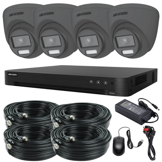 Hikvision 8MP 4K ColorVu Cctv Kit | 24/7 Full-Color Surveillance | 4x Cameras + 4-Channel DVR