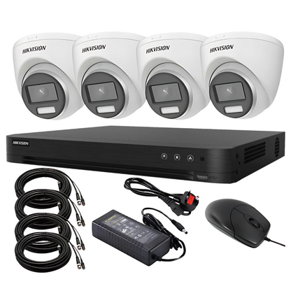 Hikvision 8MP 4K ColorVu CCTV Kit | 24/7 Full-Color Surveillance | 4x Cameras + 8-Channel DVR with PoC