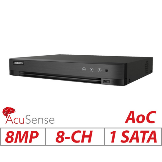 Hikvision 8MP 8-Channel AcuSense Turbo HD DVR IDS-7208HUHI-M1-S(C) – High-Definition Surveillance with Built-in Audio