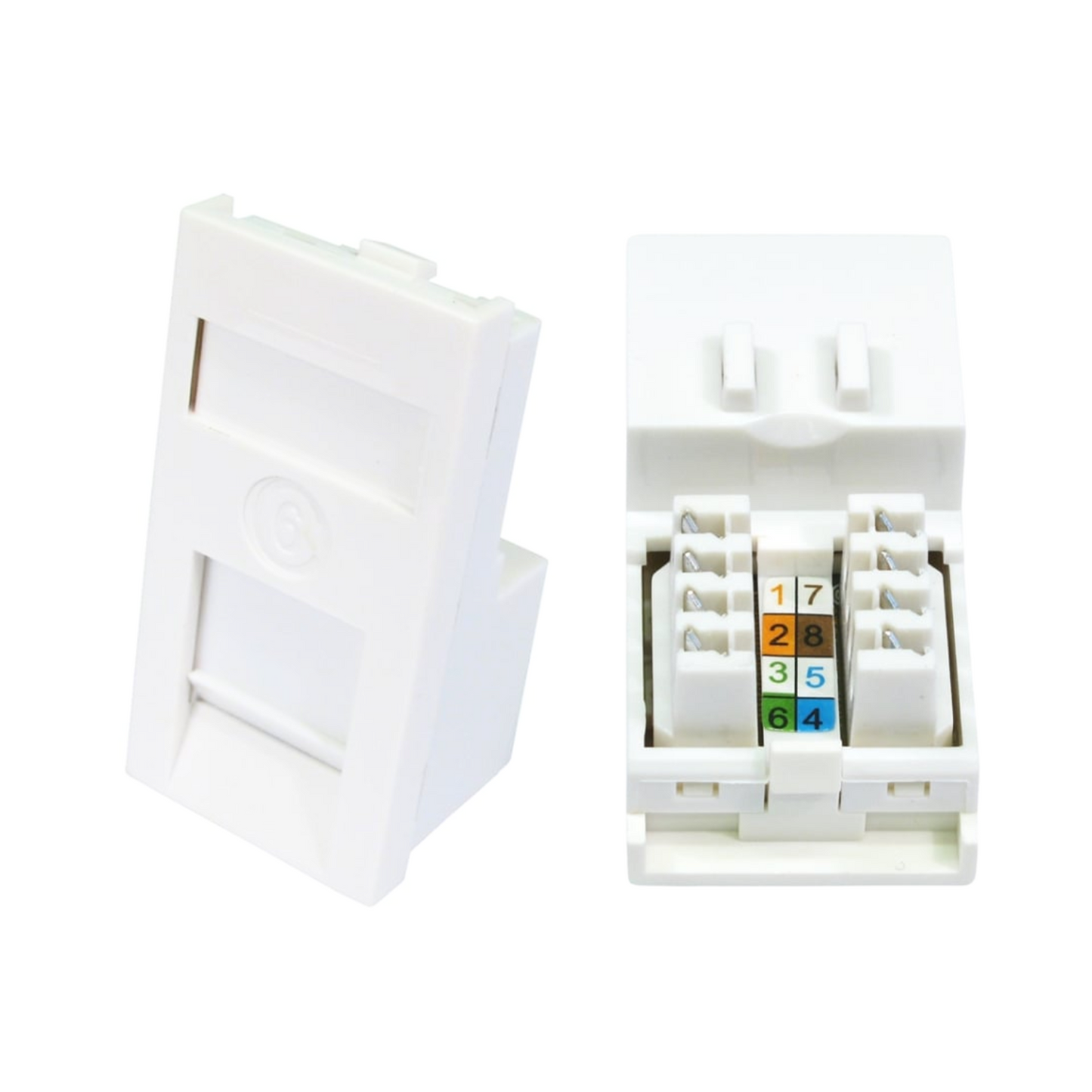 Cat6 Single Faceplate (1-Port) | Single Port Faceplate for RJ45 Keystone Jacks
