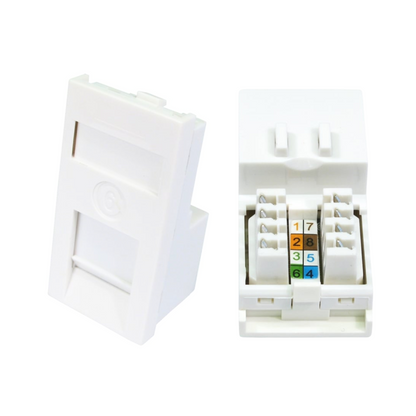 Cat6 Single Faceplate (1-Port) | Single Port Faceplate for RJ45 Keystone Jacks