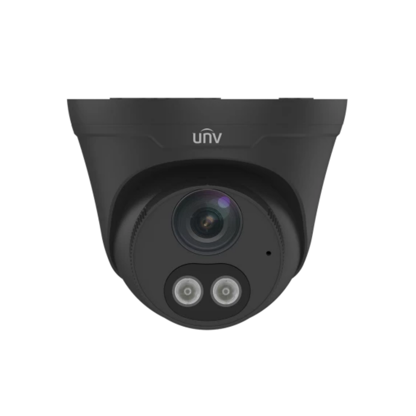 Uniview 4MP Easy Color Hunter DualLight IP Turret with Two Way Talk White or Black UV-IPC3614LE-ADF28KC-WL