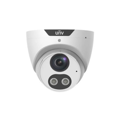 Uniview 4MP Easy Color Hunter DualLight IP Turret with Two Way Talk White or Black UV-IPC3614LE-ADF28KC-WL