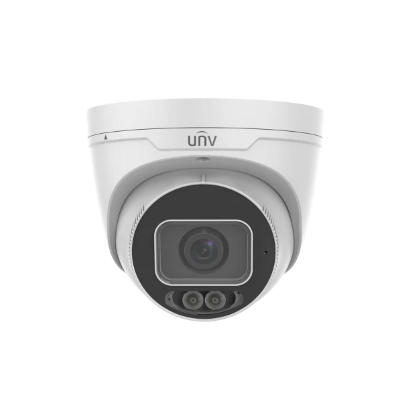 Uniview 8MP Prime 3 Turret ColorHunter IP Turret with Microphone & F1.0 Lens White or Black UV-IPC3638SE-ADF28K-WL-I0