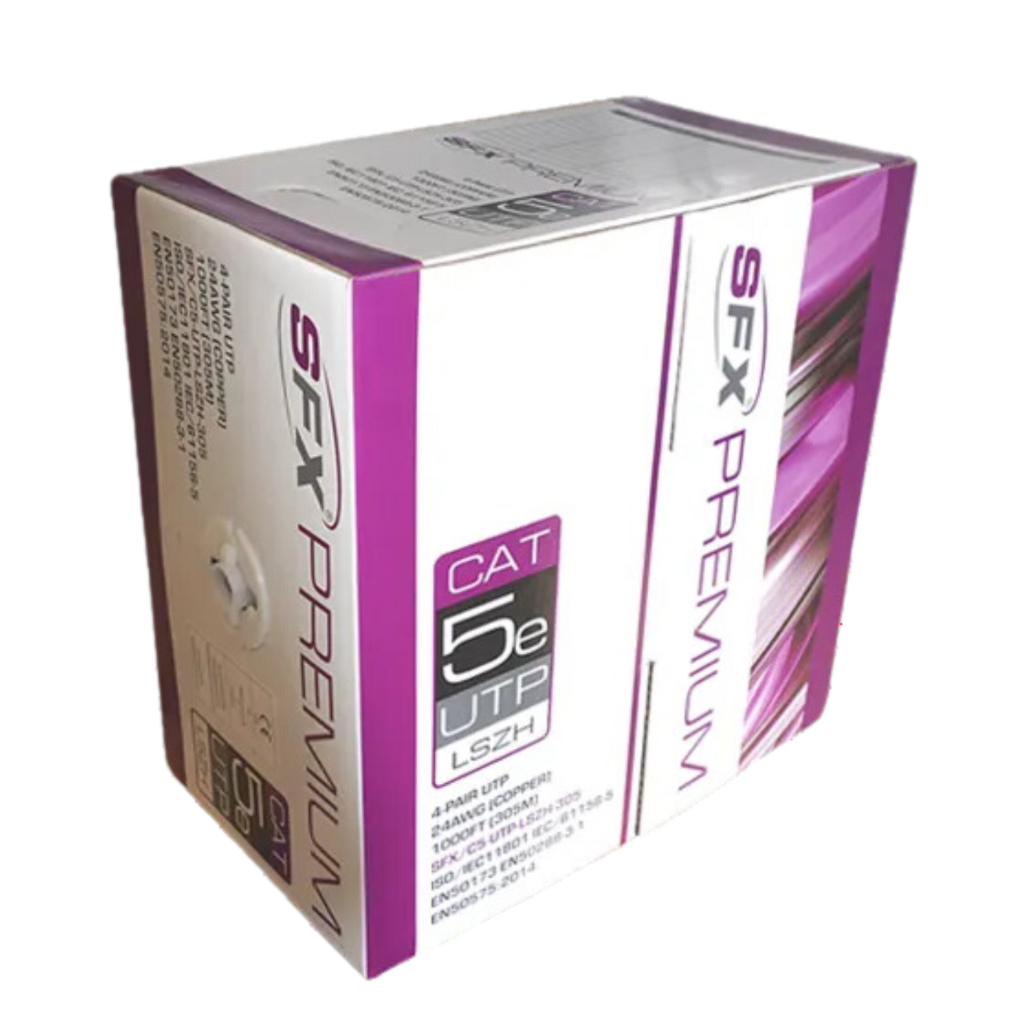 305m Cat5e PVC Utp Internal Cable Purple 1000ft