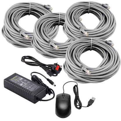 Dahua 8MP 4K TiOC Smart Illumination Full-Colour IP CCTV Kit – 4x 24/7 Color Cameras with Built-in Mics and AI Security