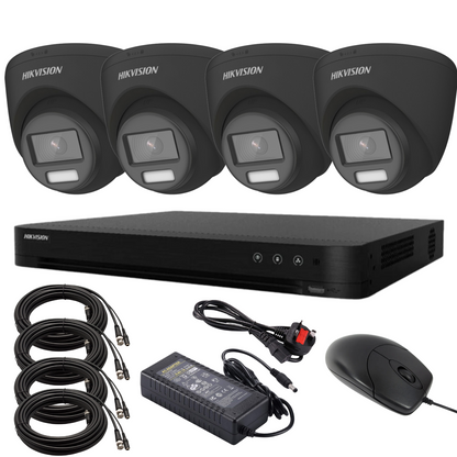 Hikvision 8MP 4K ColorVu CCTV Kit | 24/7 Full-Color Surveillance | 4x Cameras + 8-Channel DVR with PoC