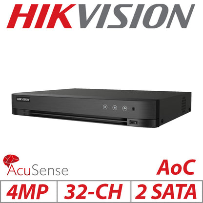 4MP 32CH Hikvision 1U H.265 Turbo AcuSense AOC DVR IDS-7232HQHI-M2-S(E)