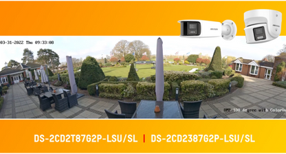 Hikvision DS-2CD2387G2P-LSU-SL (4mm)(C) 8MP ColorVu Panoramic Turret Camera with Live Guard