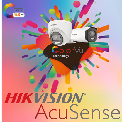 Hikvision 8MP 4K ColorVu Cctv Kit | 24/7 Full-Color Surveillance | 4x Cameras + 4-Channel DVR