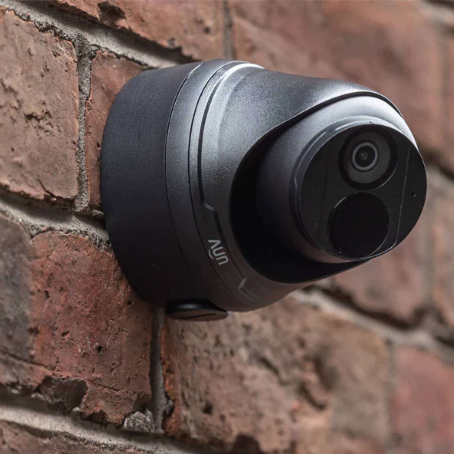 turret cctv camera installation on wall in bath