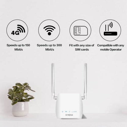 Strong 4G LTE Mini Wireless Router - WiFi 4 - N300