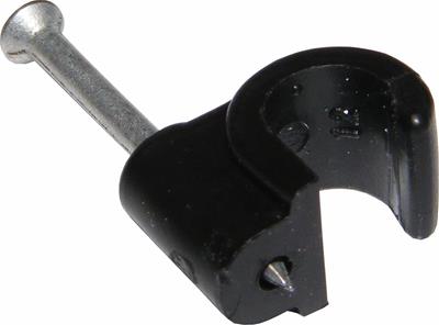 7mm Black Cable Clips S.A.C