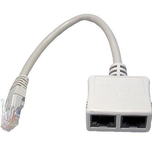 Chargeline Rj45 Cat5e UTP Network Cable Economiser Ethernet Data Splitter Adaptor BCE Direct