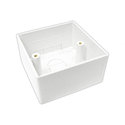 45mm Single Gang Surface Mount Back box - 45mm Deep Single Back Box - White Cables Direct