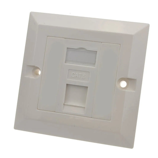 Cat6 Single Faceplate, (1 Port) Single Port Faceplate BCE Direct