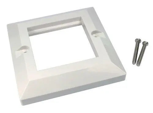 Faceplate 2 Port Dual 85 x 85mm Bevelled Single Gang for RJ45 Modules Cables Direct