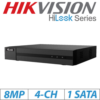 8mp 4ch Hikvision Hilook 1u 4 poe 4k HDMI NVR NVR-104MH-C-4P