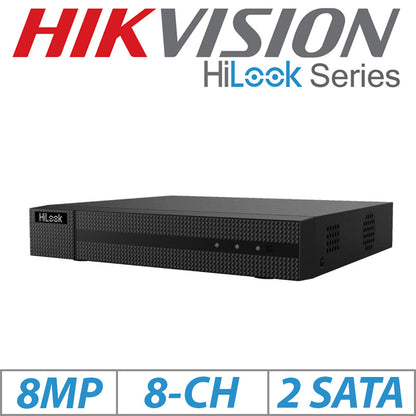 8MP 8CH Hikvision HiLook NVR CCTV IP PoE 4K UHD Network NVR-208MH-C-8P(C)
