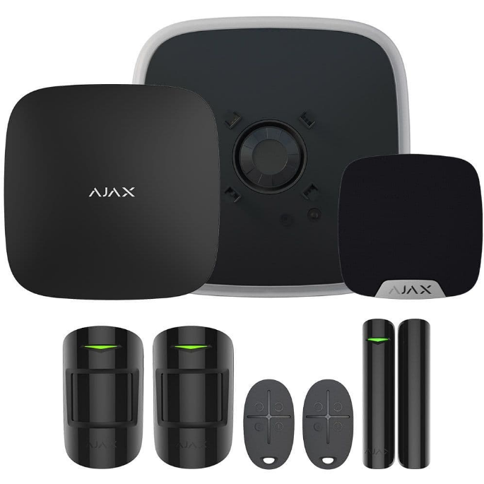 Ajax Hub 1 Plus Kit with Key Fobs and StreetSiren DoubleDeck Ajax