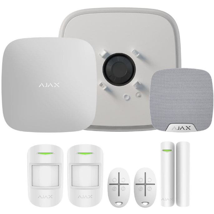 Ajax Hub 1 Plus Kit with Key Fobs and StreetSiren DoubleDeck Ajax