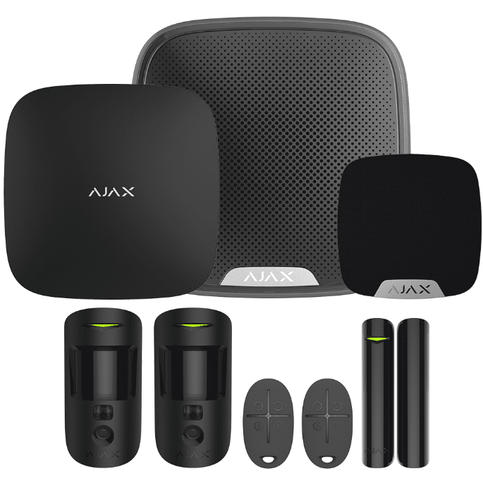 Ajax Hub 2 Cam Kit with Key Fobs and StreetSiren Ajax