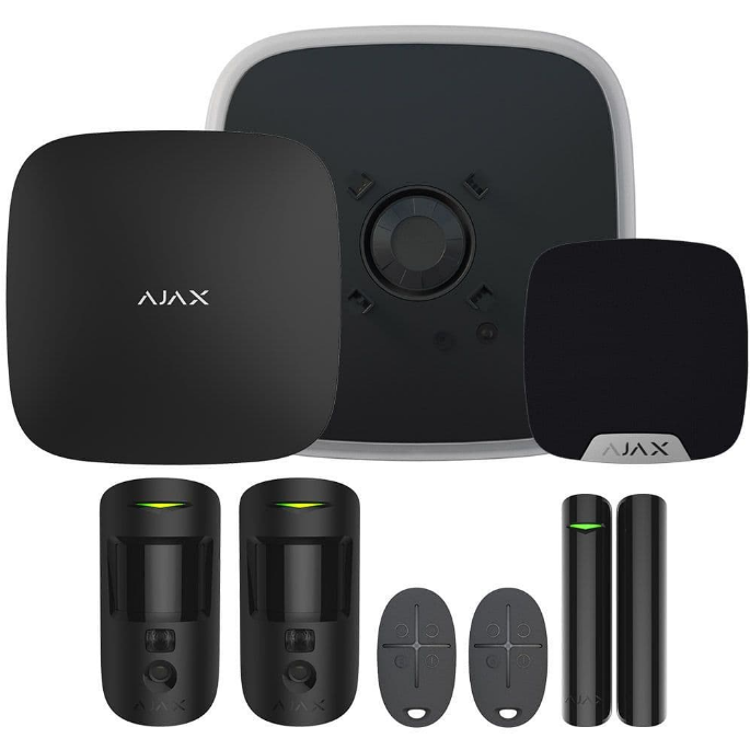 Ajax Hub 2 Cam Kit with Key Fobs and StreetSiren DoubleDeck Ajax