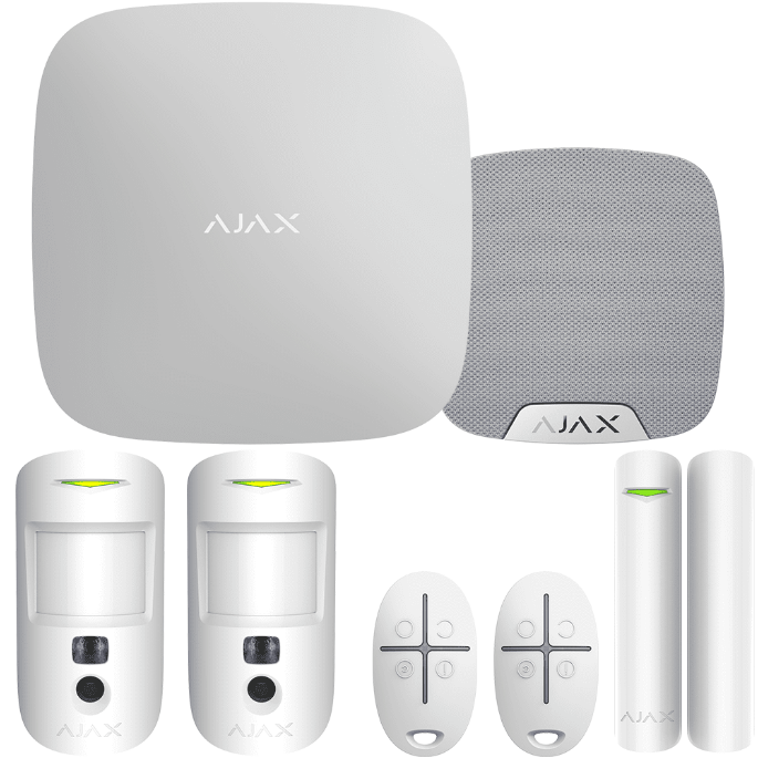 Ajax Hub 2 Plus Cam Kit with Key Fobs Ajax