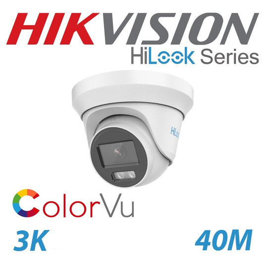 3k Hikvision Hilook Colorvu Camera 40m White Light AOC THC-T259-MS 2.8mm