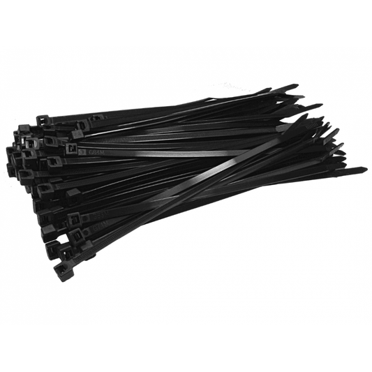 200mm x 4.8mm Black Reusable Cable Ties (Packs) Cables Direct