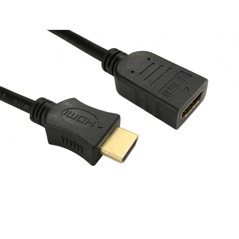 HDMI Extension Cable Black 0.5m to 5m Cables Direct