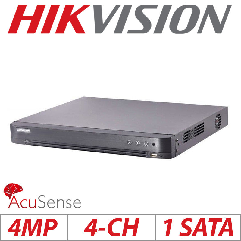 4mp 4ch Hikvision 1u H.265 Turbo Acusense DVR IDS-7204HQHI-K1/2S