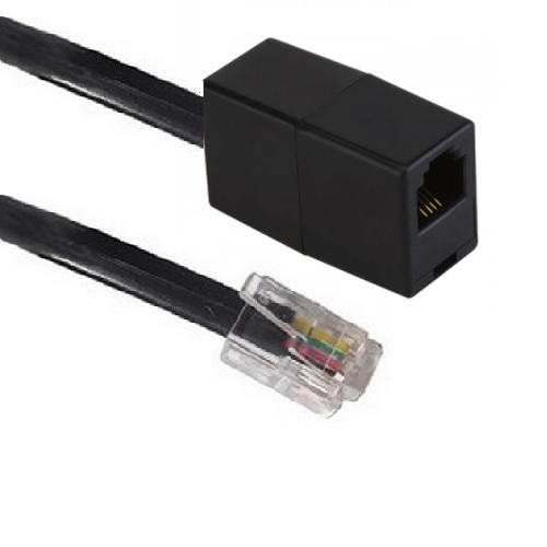 RJ9/RJ10/RJ22 Extension Cable Male to Female - 1m - 20m Lengths White or Black Bristol Communications